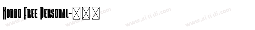 Kondo Free Personal字体转换